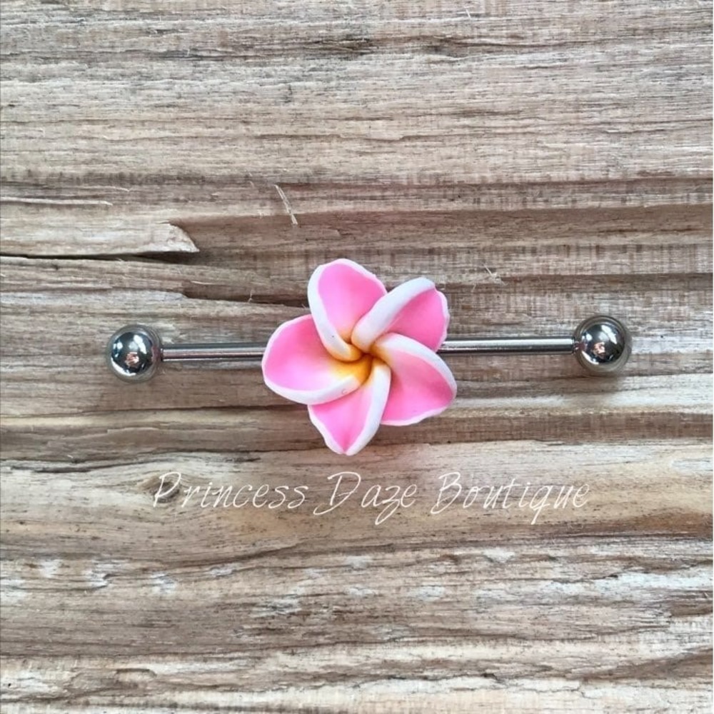 Hawaiian Flower Industrial Barbell
